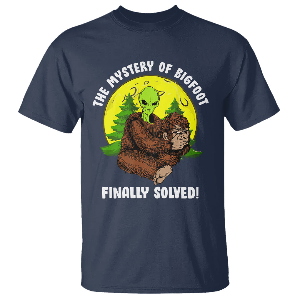 Mystery Of Bigfoot Alien Funny Real Sasquatch T Shirt TS09 Navy Printyourwear
