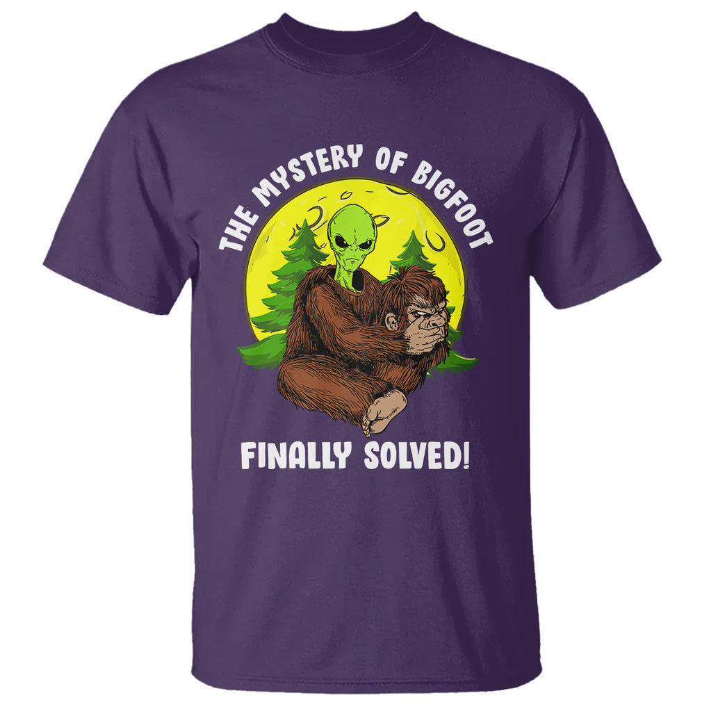 Mystery Of Bigfoot Alien Funny Real Sasquatch T Shirt TS09 Purple Printyourwear