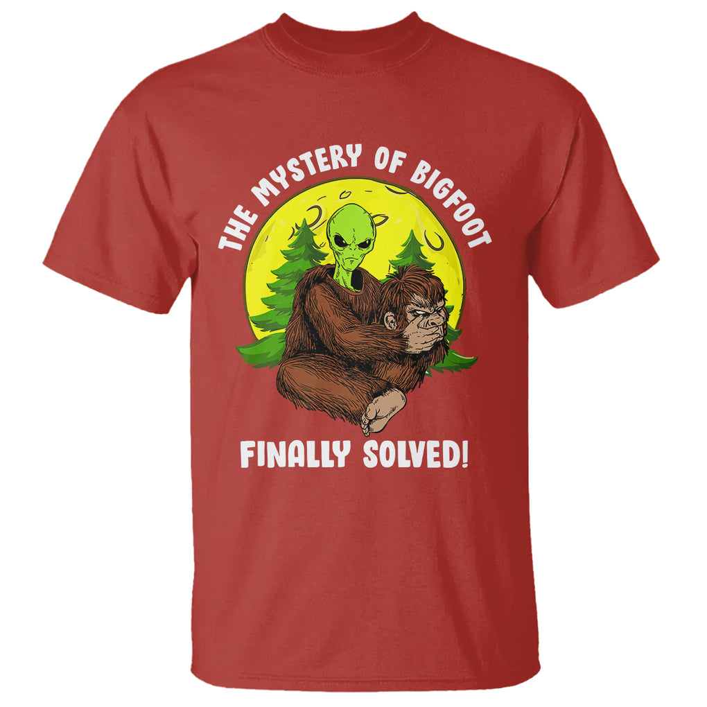 Mystery Of Bigfoot Alien Funny Real Sasquatch T Shirt TS09 Red Printyourwear