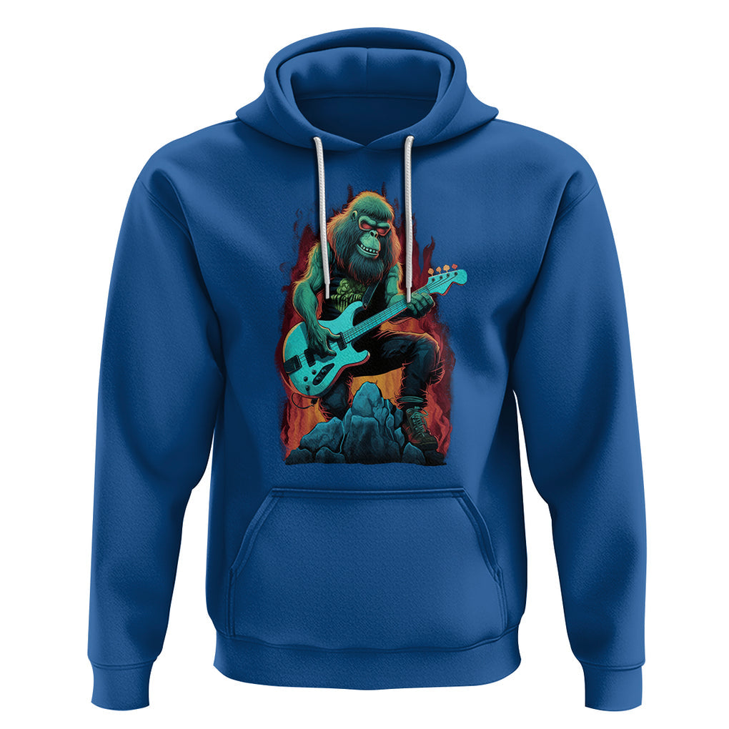 Rocking On Bigfoot Sasquatch Loves Rock And Roll Hoodie TS09 Royal Blue Printyourwear