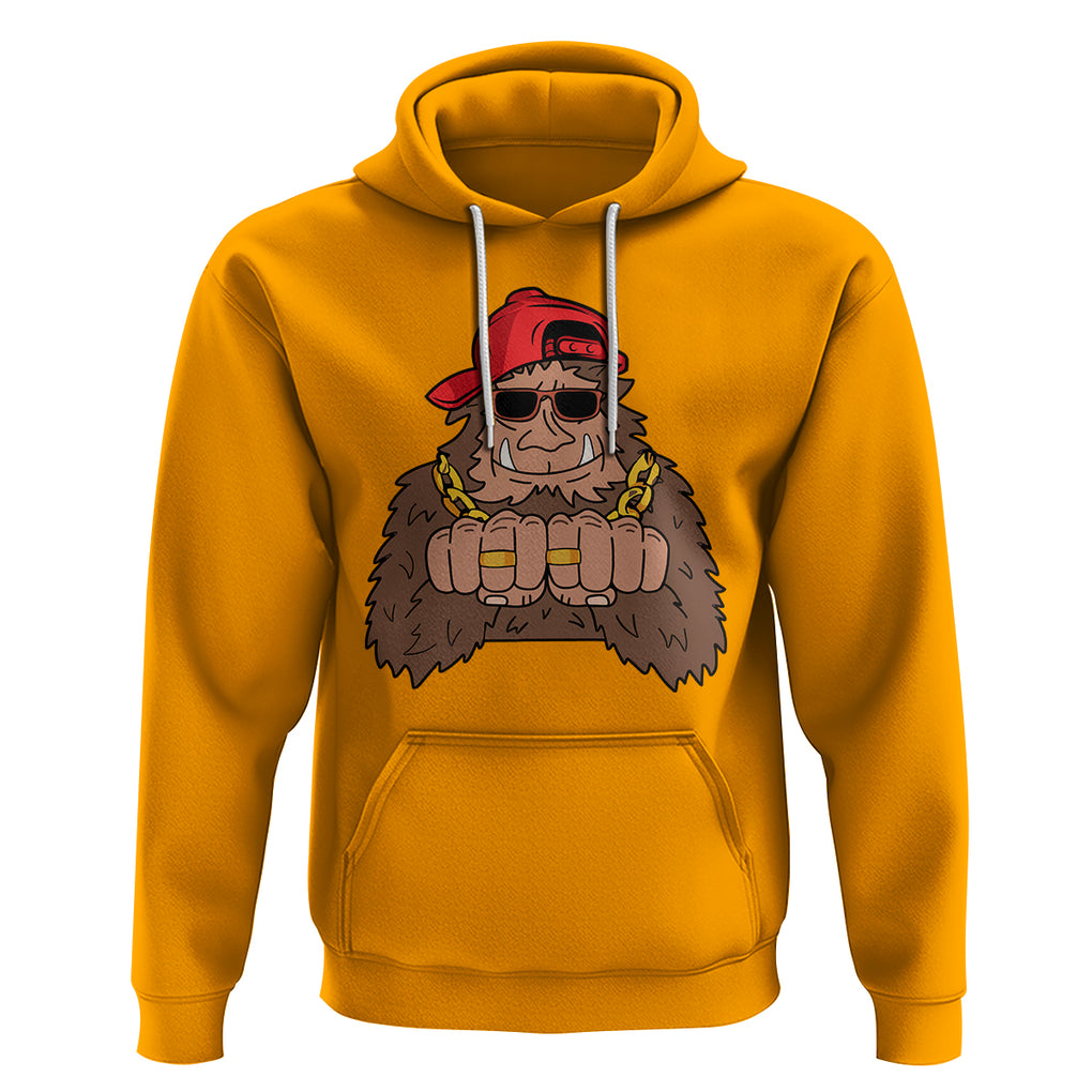 Funny Bigfoot Gangster Hip Hop Rock N Roll Hoodie TS09 Gold Printyourwear