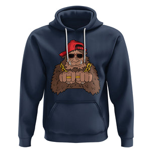 Funny Bigfoot Gangster Hip Hop Rock N Roll Hoodie TS09 Navy Printyourwear
