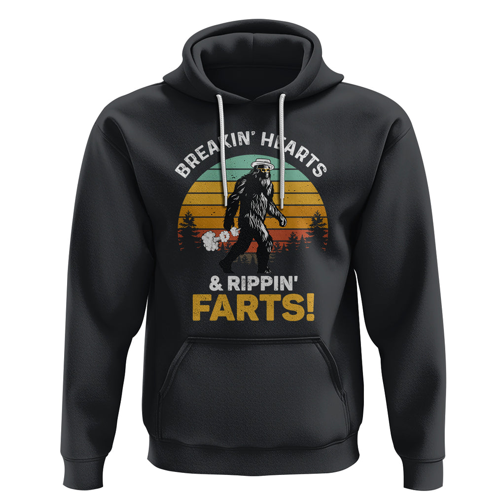 Funny Bigfoot Hoodie Breakin Hearts & Rippin Farts! Sasquatch TS09 Black Printyourwear