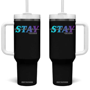 Suicide Prevention Tumbler With Handle This World Needs You Call Or Text 988 TS09 One Size: 40 oz Black Print Your Wear