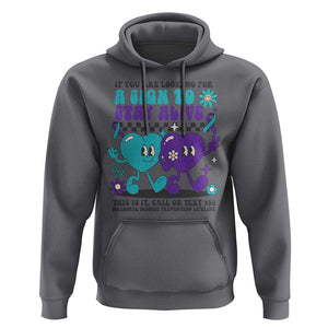 Suicide Prevention Call Or Text 988 Hoodie If You Are Looking For A Sign To Stay Groovy TS09 Charcoal Print Your Wear