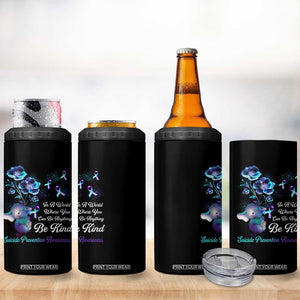 Suicide Prevention Be Kind 4 in 1 Can Cooler Tumbler Elephant In A World Where You Can Be Anything TS09 Print Your Wear