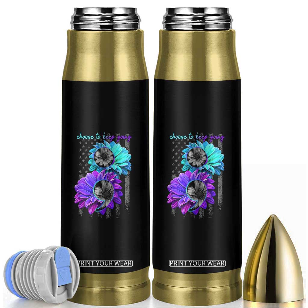 Choose To Keep Going Semicolon Suicide Prevention Bullet Tumbler TS09 Black Print Your Wear