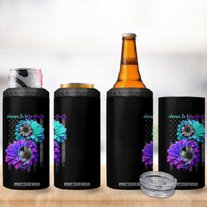 Choose To Keep Going Semicolon Suicide Prevention 4 in 1 Can Cooler Tumbler TS09 Print Your Wear