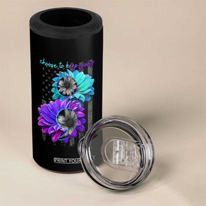 Choose To Keep Going Semicolon Suicide Prevention 4 in 1 Can Cooler Tumbler TS09 Print Your Wear