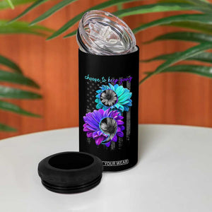 Choose To Keep Going Semicolon Suicide Prevention 4 in 1 Can Cooler Tumbler TS09 Print Your Wear