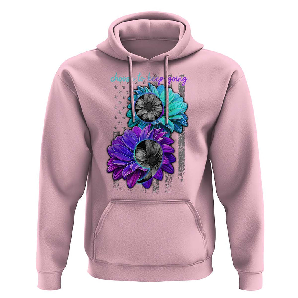 Choose To Keep Going Semicolon Suicide Prevention Hoodie TS09 Light Pink Print Your Wear