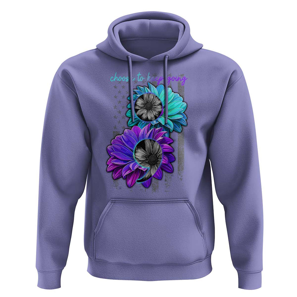 Choose To Keep Going Semicolon Suicide Prevention Hoodie TS09 Violet Print Your Wear
