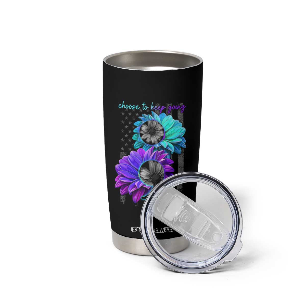 Choose To Keep Going Semicolon Suicide Prevention Tumbler Cup TS09 Print Your Wear