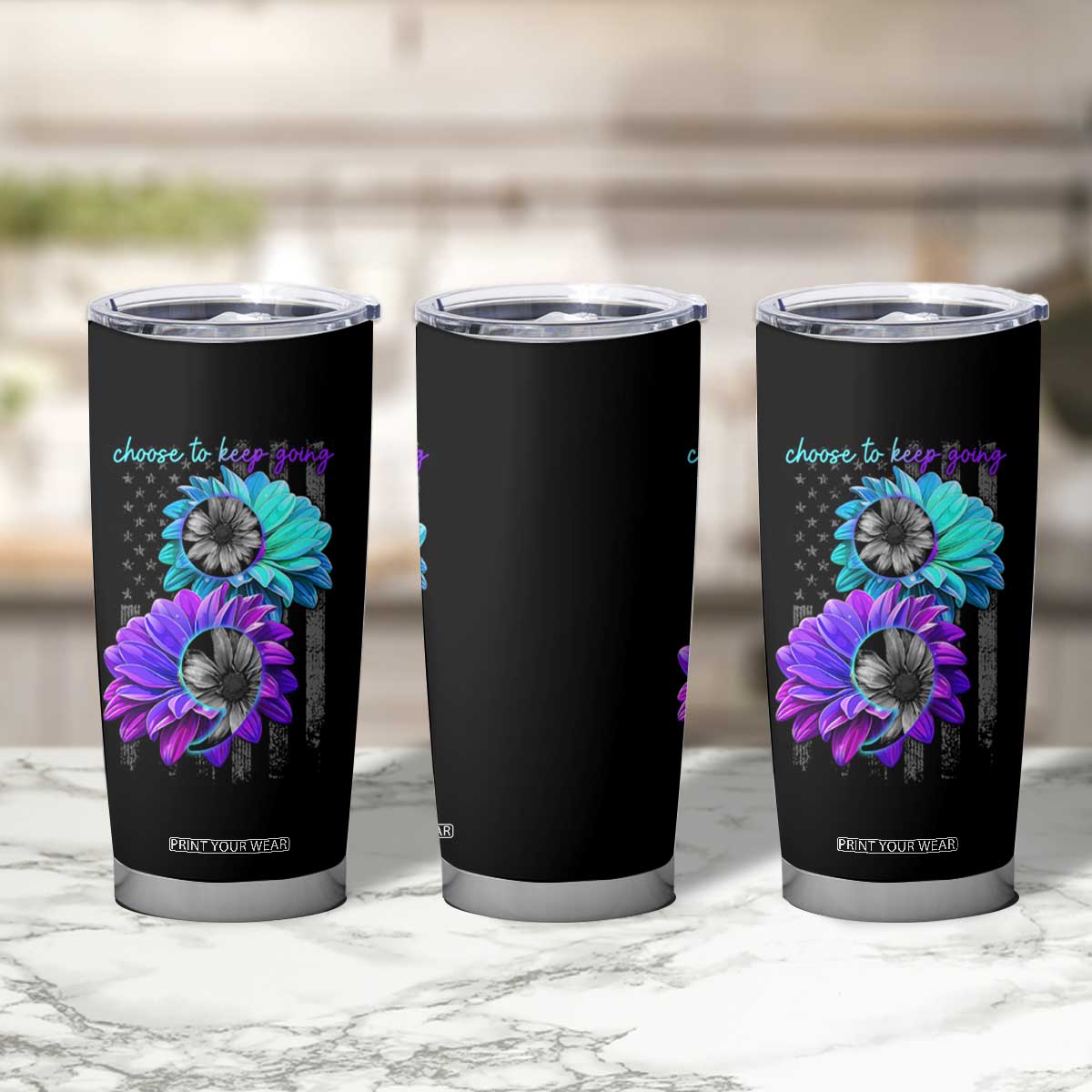 Choose To Keep Going Semicolon Suicide Prevention Tumbler Cup TS09 Print Your Wear