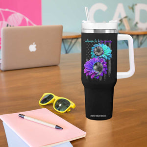 Choose To Keep Going Semicolon Suicide Prevention Tumbler With Handle TS09 Print Your Wear