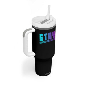 Suicide Prevention Tumbler With Handle Stay Your Story Is Not Over Semicolon TS09 Print Your Wear