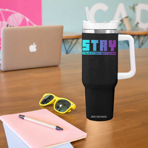 Suicide Prevention Tumbler With Handle Stay Your Story Is Not Over Semicolon TS09 Print Your Wear