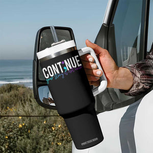 Suicide Prevention Tumbler With Handle Continue Your Story Is Not Over Semicolon TS09 Print Your Wear