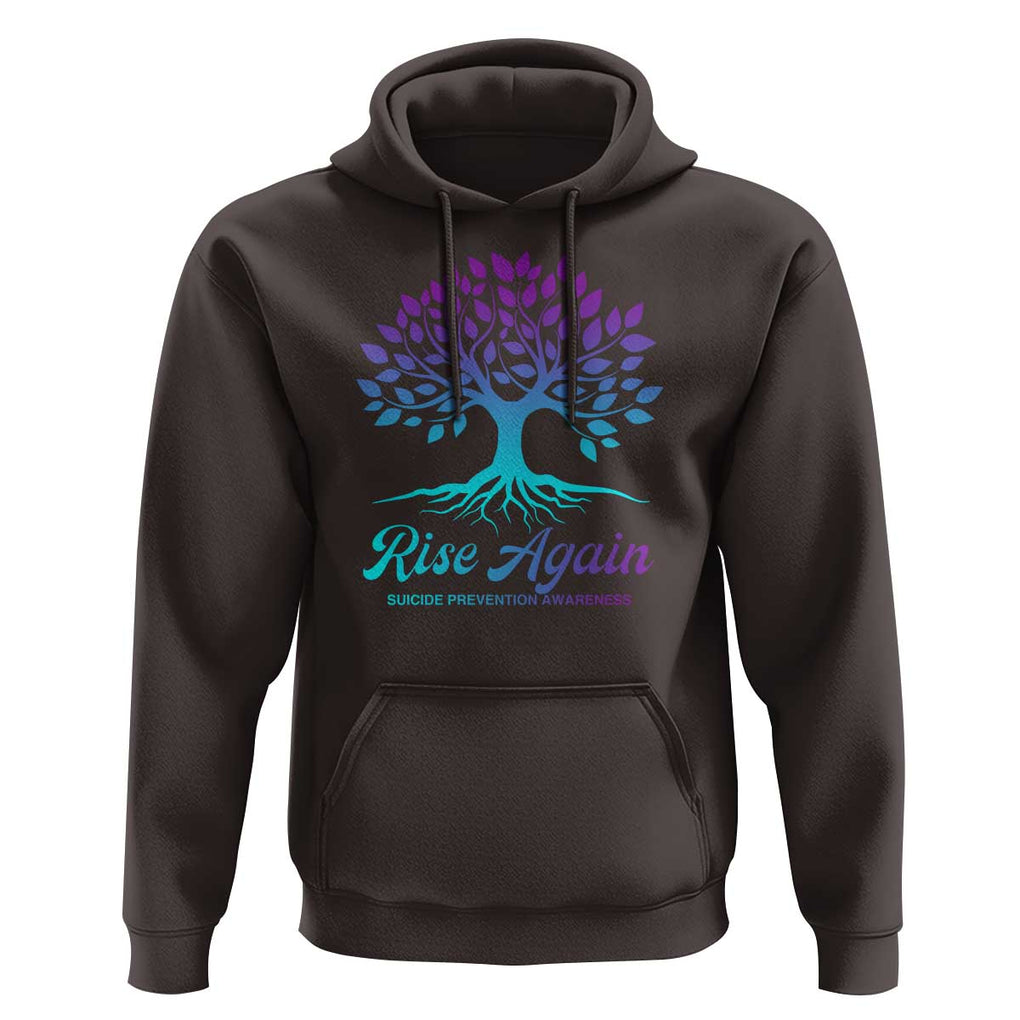 Suicide Prevention Rise Again Hoodie TS09 Dark Chocolate Print Your Wear