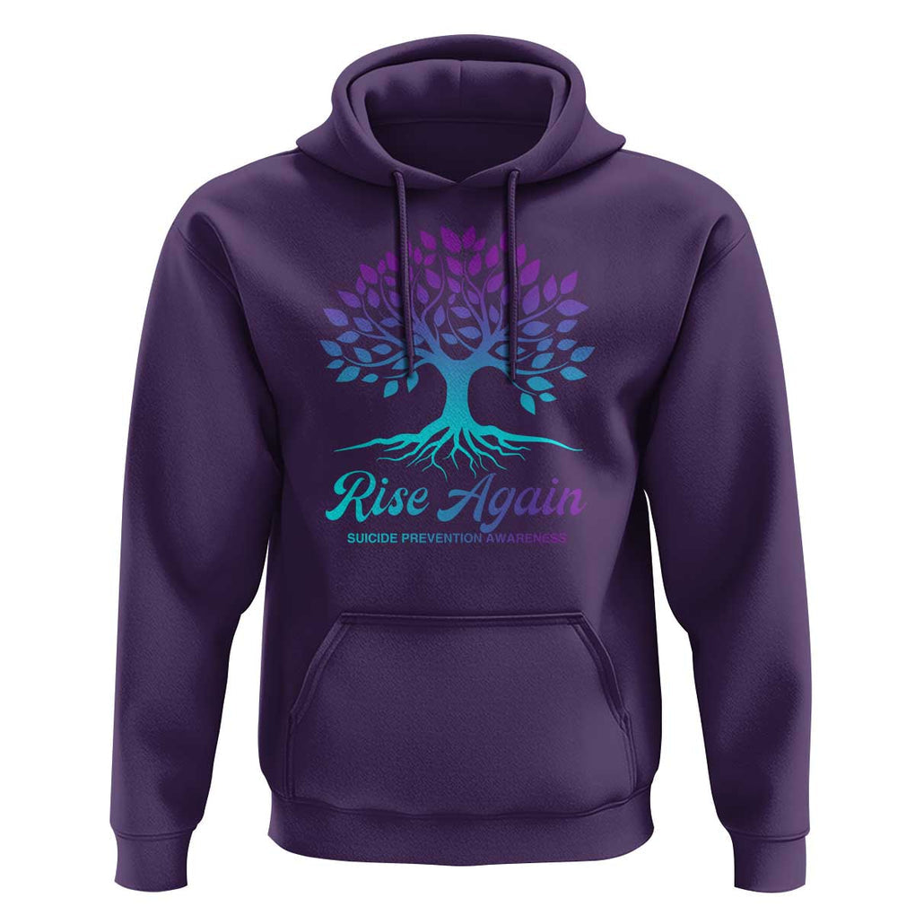 Suicide Prevention Rise Again Hoodie TS09 Purple Print Your Wear
