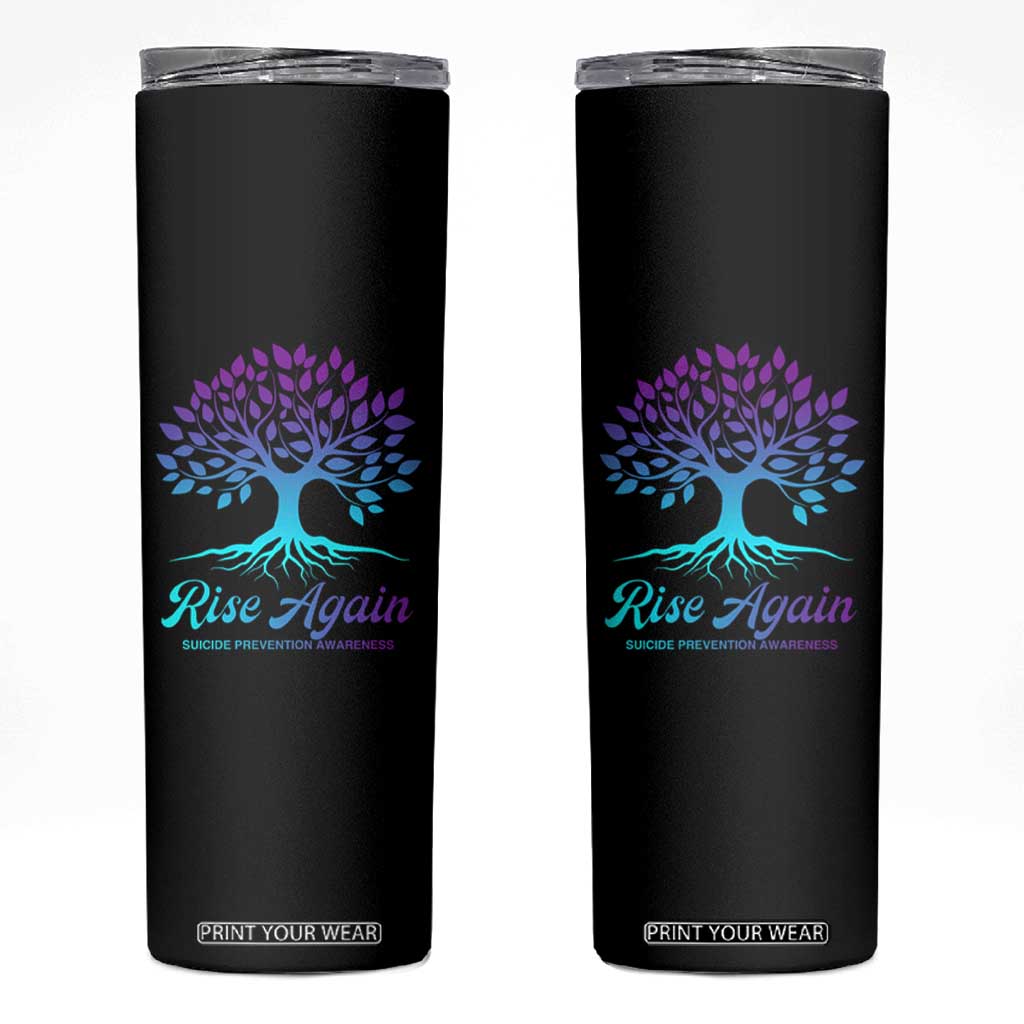Suicide Prevention Rise Again Skinny Tumbler TS09 Black Print Your Wear