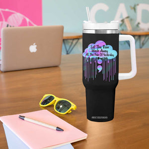 Suicide Prevention Tumbler With Handle Let The Rain Wash Away All The Pain TS09 Print Your Wear