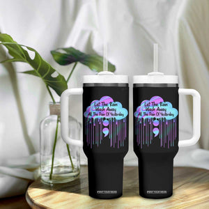 Suicide Prevention Tumbler With Handle Let The Rain Wash Away All The Pain TS09 Print Your Wear