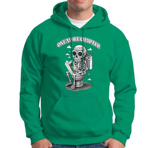 Book Lover Hoodie One More Chapter Bookaholic Skeleton TS09 Irish Green Print Your Wear
