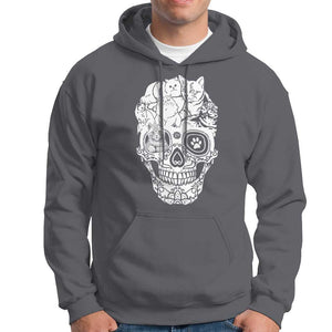 Cat Lover Hoodie Cats Skull Skeleton Cute And Scary TS09 Charcoal Print Your Wear