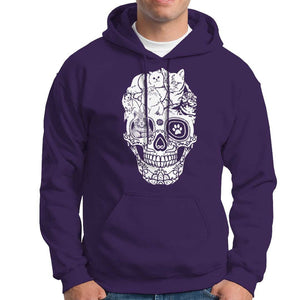Cat Lover Hoodie Cats Skull Skeleton Cute And Scary TS09 Purple Print Your Wear