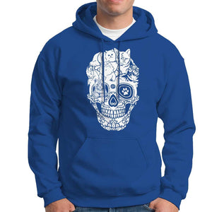 Cat Lover Hoodie Cats Skull Skeleton Cute And Scary TS09 Royal Blue Print Your Wear