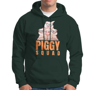 Pig Lover Hoodie Cool Piggy Squad TS09 Dark Forest Green Print Your Wear
