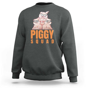 Pig Lover Sweatshirt Cool Piggy Squad TS09 Dark Heather Print Your Wear