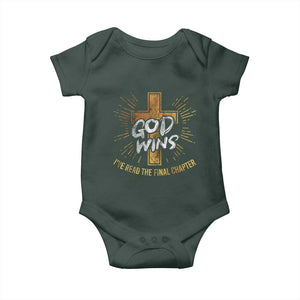 Funny Christian Baby Onesie I've Read the Final Chapter God Wins TS09 Print Your Wear