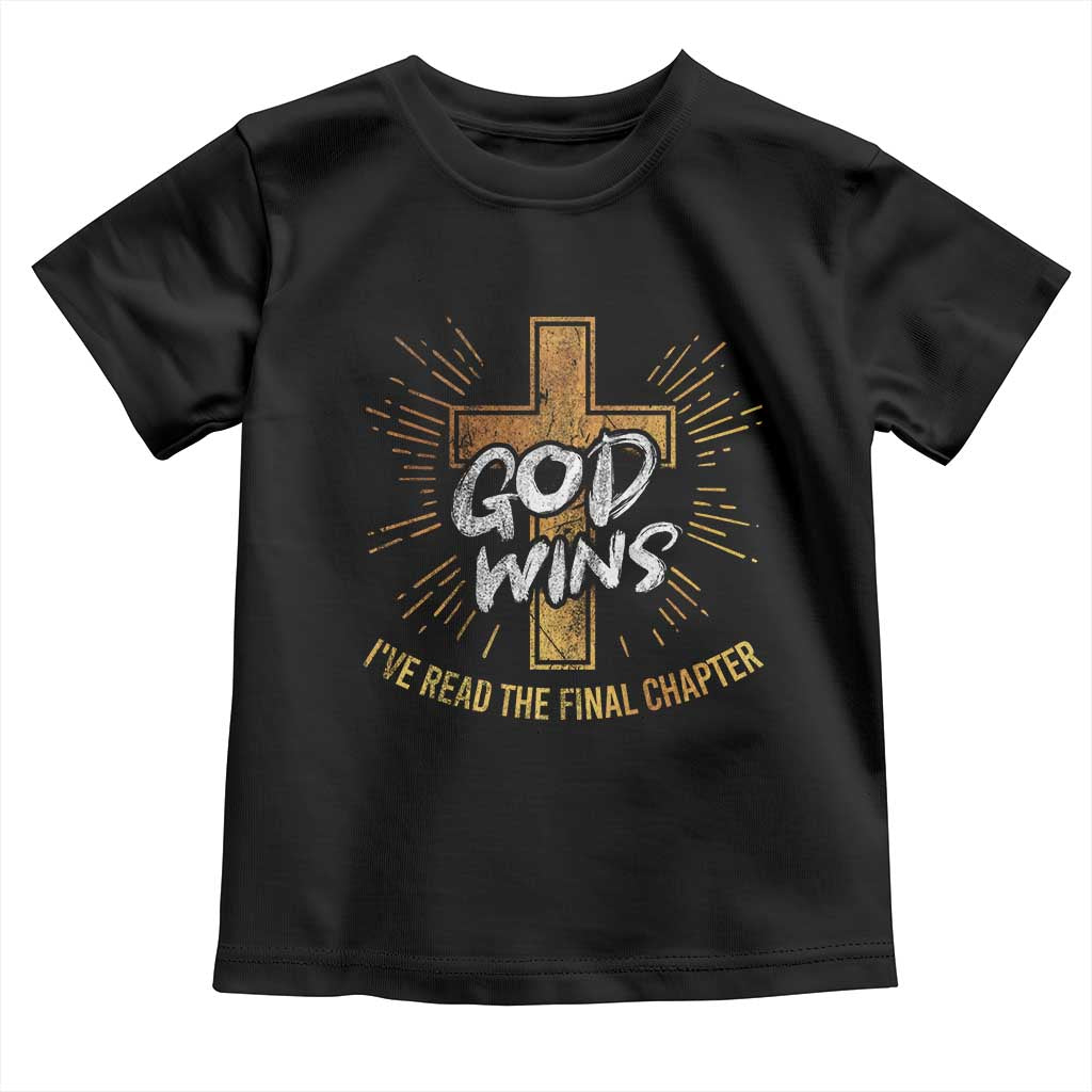 Funny Christian Baby Shirt I've Read the Final Chapter God Wins TS09 Black Print Your Wear