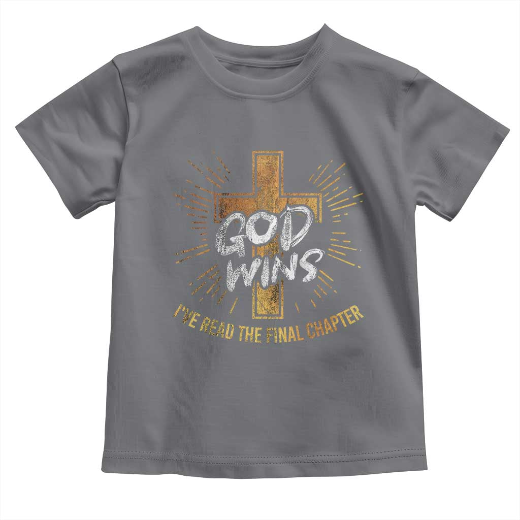 Funny Christian Baby Shirt I've Read the Final Chapter God Wins TS09 Charcoal Print Your Wear