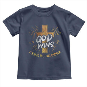 Funny Christian Baby Shirt I've Read the Final Chapter God Wins TS09 Navy Print Your Wear