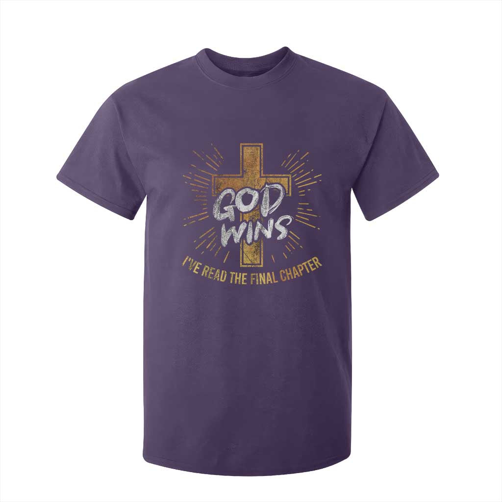 Funny Christian T Shirt For Kid I've Read the Final Chapter God Wins TS09 Purple Print Your Wear