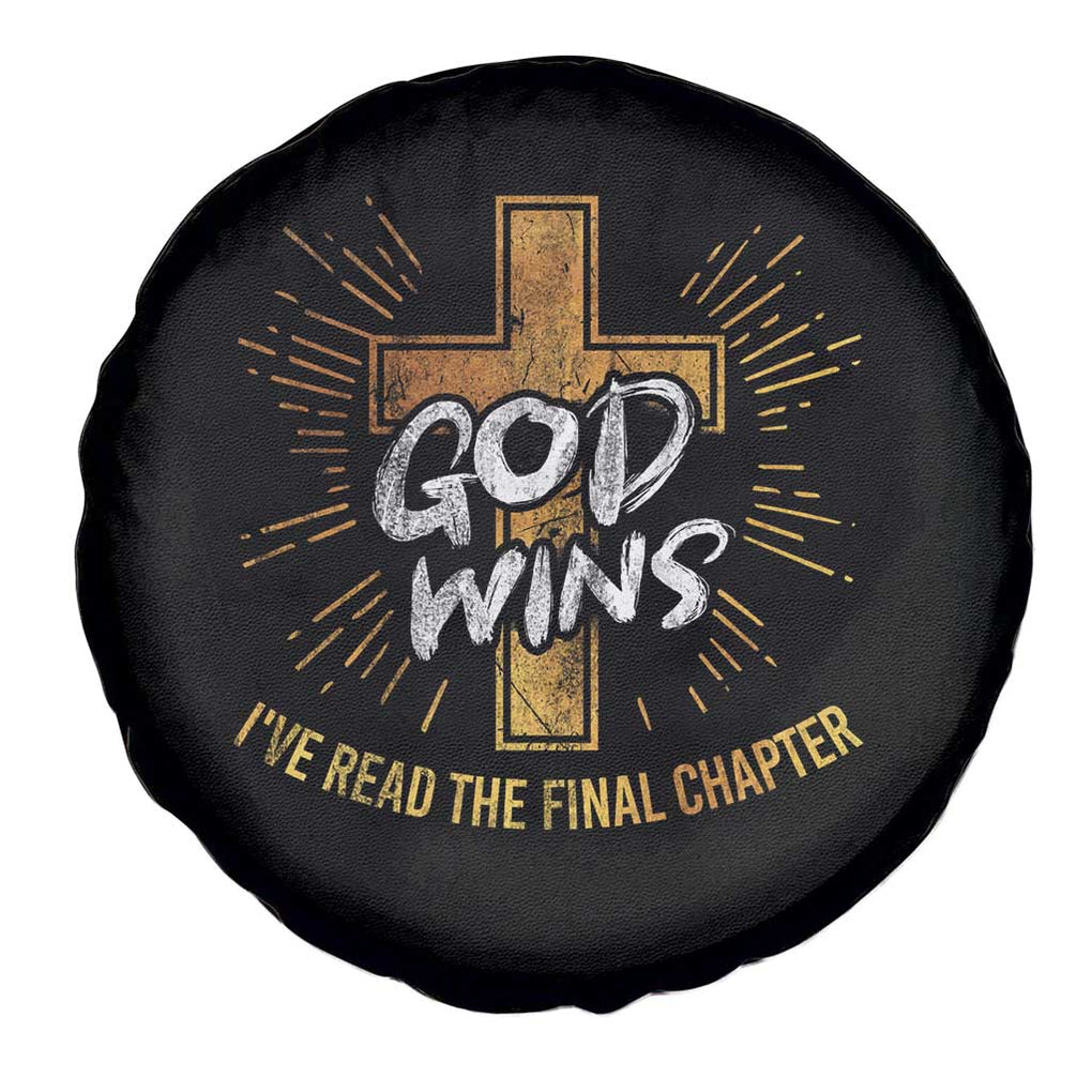 Funny Christian Spare Tire Cover I've Read the Final Chapter God Wins TS09 Print Your Wear