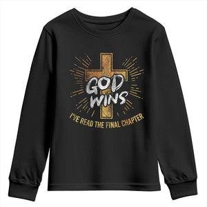 Funny Christian Youth Sweatshirt I've Read the Final Chapter God Wins TS09 Black Print Your Wear
