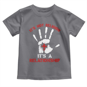 Christian Baby Shirt It's Not Religion It's A Relationship TS09 Charcoal Print Your Wear
