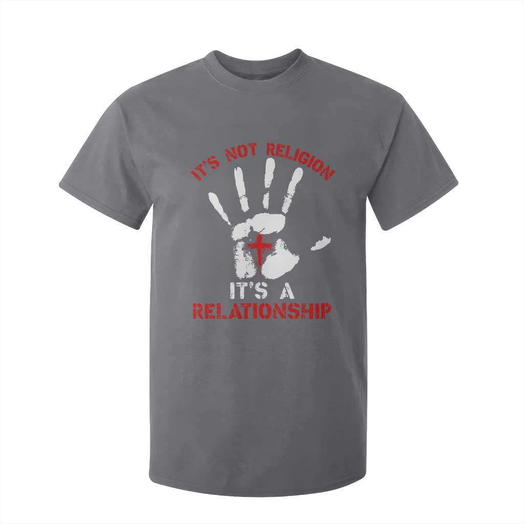 Christian T Shirt For Kid It's Not Religion It's A Relationship TS09 Charcoal Print Your Wear