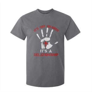 Christian T Shirt For Kid It's Not Religion It's A Relationship TS09 Charcoal Print Your Wear