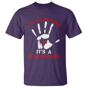 Christian T Shirt It's Not Religion It's A Relationship TS09 Purple Print Your Wear