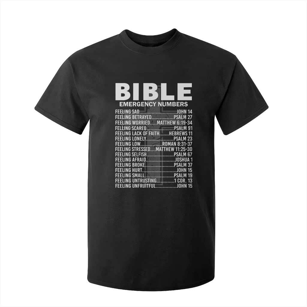 Christian T Shirt For Kid Bible Emergency Number TS09 Black Print Your Wear