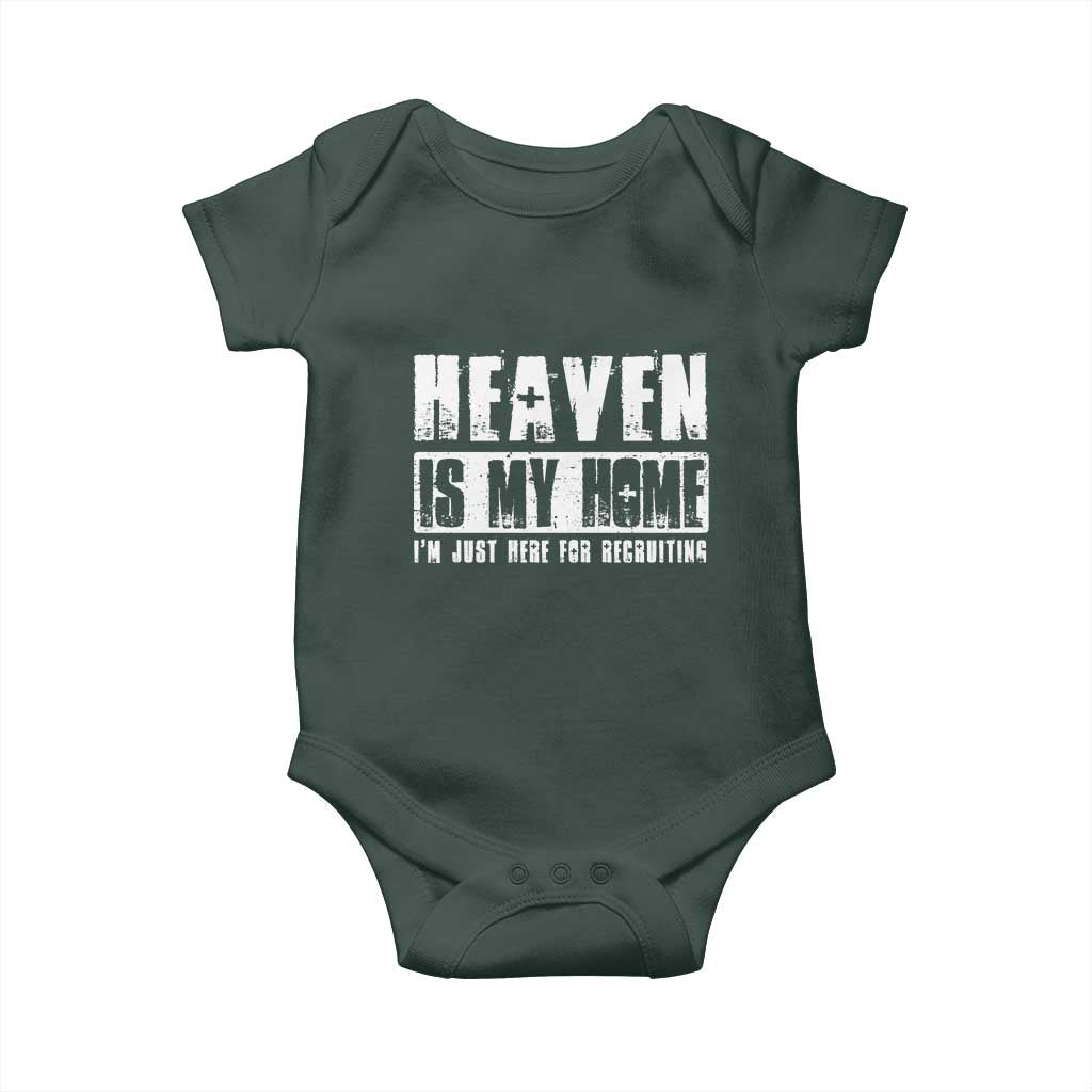 Funny Christian Baby Onesie Heaven Is My Home Religious Jesus TS09 Print Your Wear