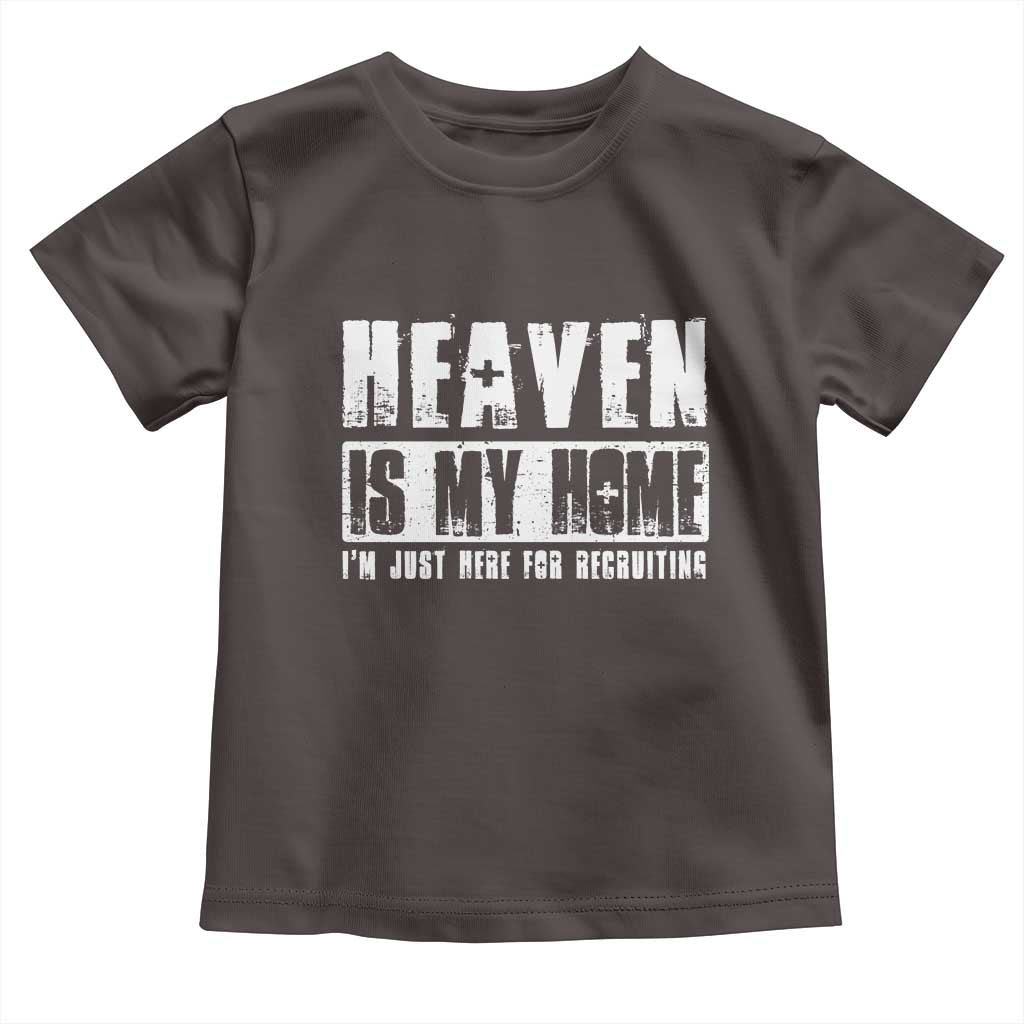 Funny Christian Baby Shirt Heaven Is My Home Religious Jesus TS09 Dark Chocolate Print Your Wear