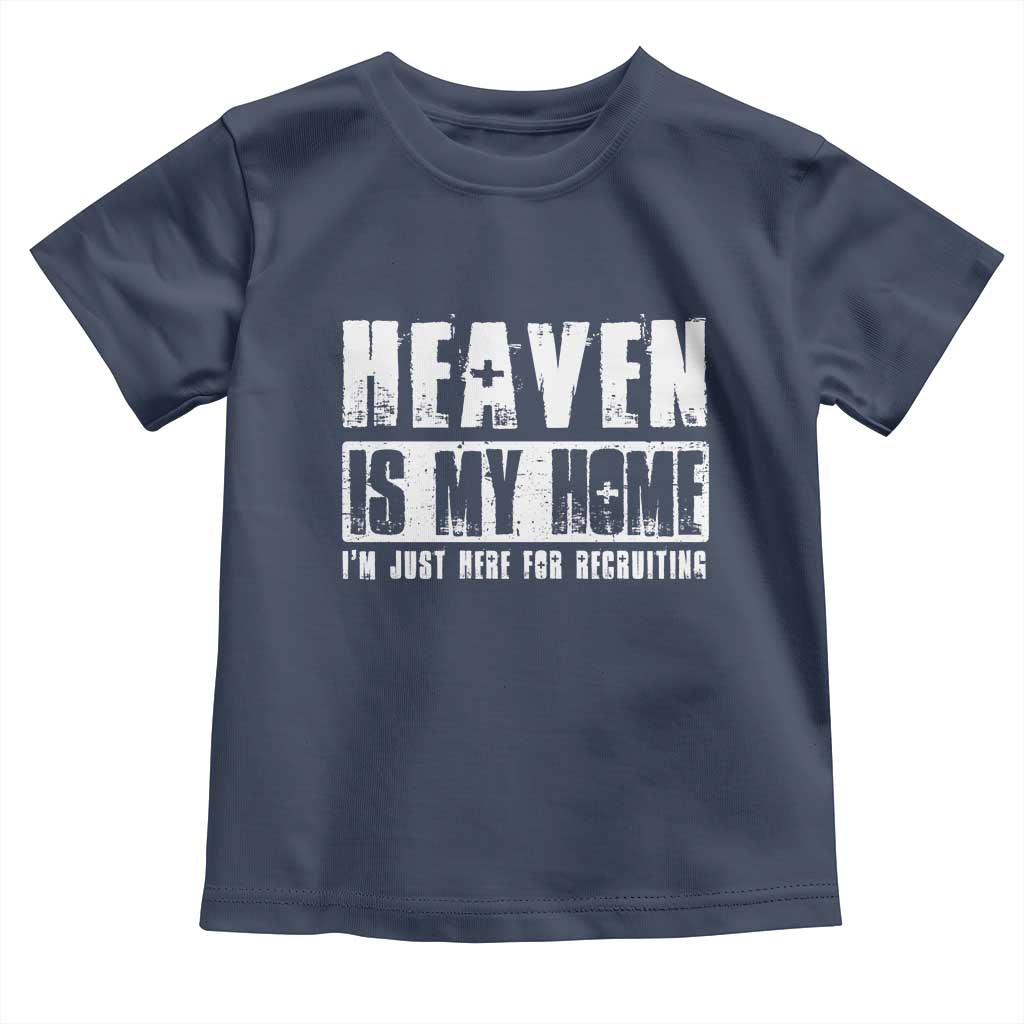 Funny Christian Baby Shirt Heaven Is My Home Religious Jesus TS09 Navy Print Your Wear