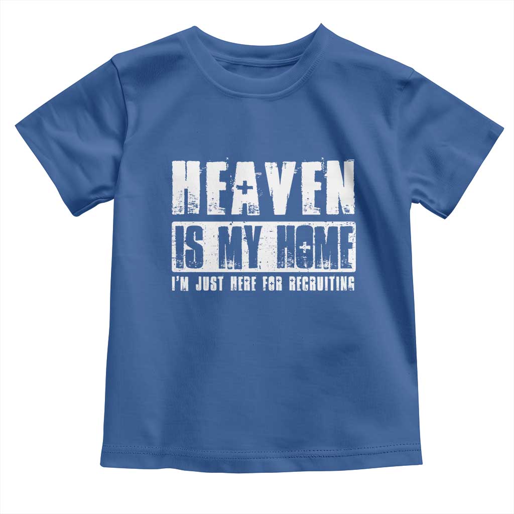 Funny Christian Baby Shirt Heaven Is My Home Religious Jesus TS09 Royal Blue Print Your Wear