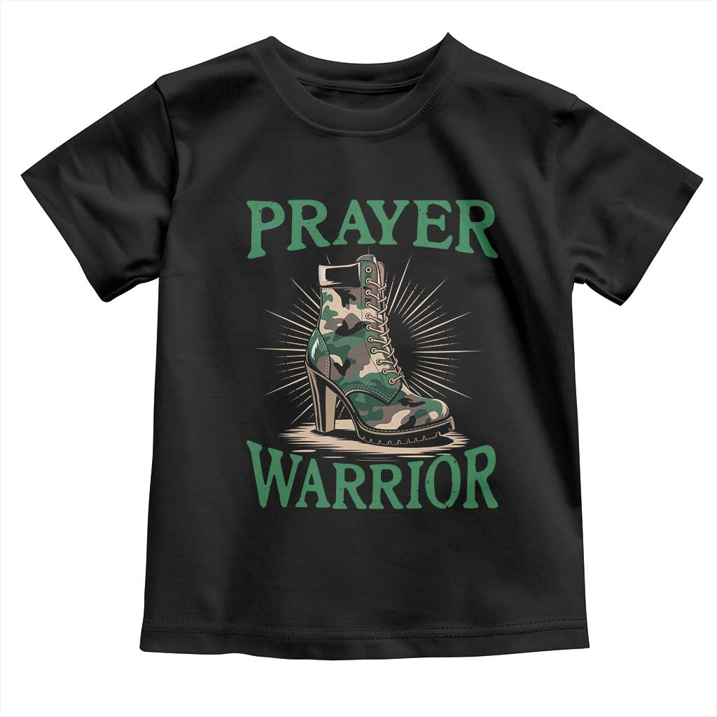 Prayer Warrior Baby Shirt Camo Heels Christian Pray TS09 Black Print Your Wear
